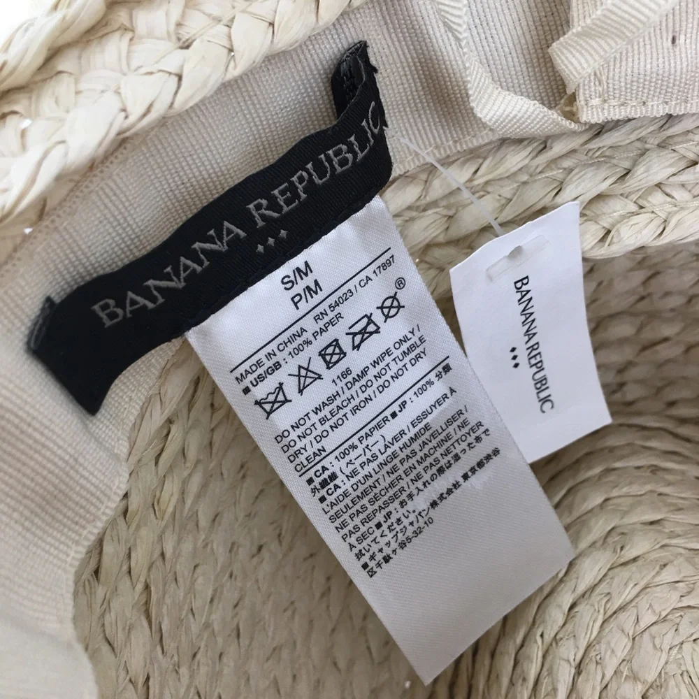Banana Republic Woven Sun Hat NEW Size Small/Medium MSRP $70 Natural Tan NWT
